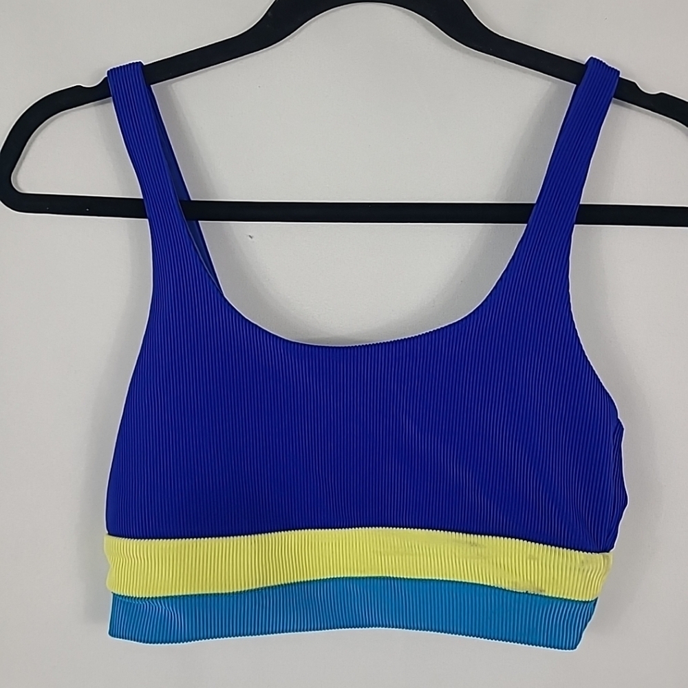 NWOT BEACHRIOT Heidi Riviera Colorblock Swim Bikini Top Size S